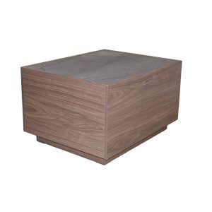 Mesa de centro Mallorca en acabado café con superficie tipo mármol