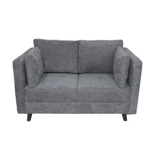 Love Seat Onix gris para sala de estar, tapizado en tela