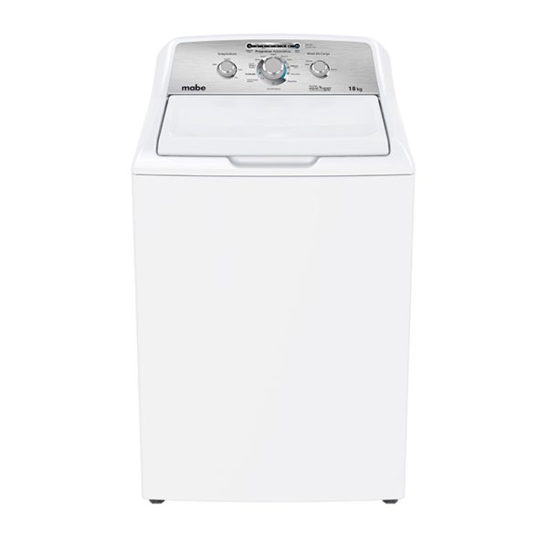 Lavadora Mabe 18Kg blanca frontal tapa metálica