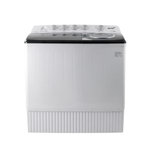 Lavadora Acros dos tinas 24 kg semiautomática color blanco con gris tapa de cristal