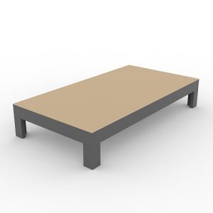 Base de cama individual color gris