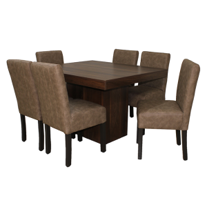 Comedor Julieta 6 sillas café